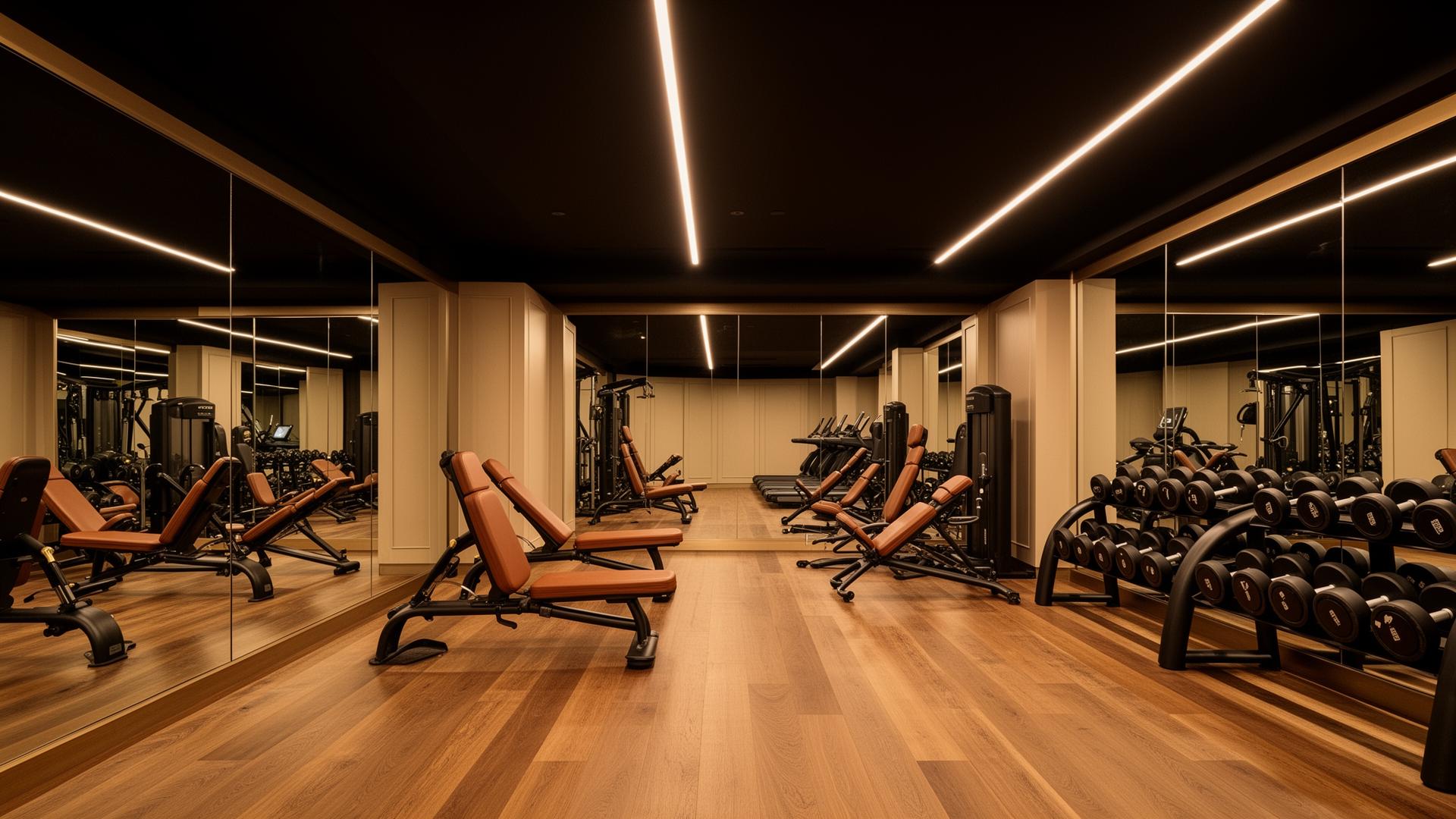 Interior premium da academia build.